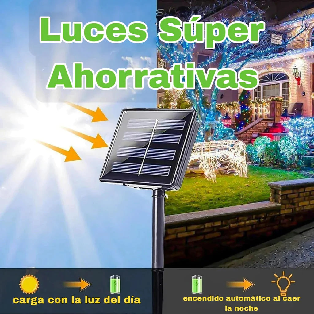 LUCES NAVIDEÑAS CON PANEL SOLAR TRENDY